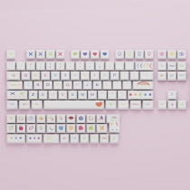 Crayon 104+30 Cherry Profile Keycap Set Cherry MX PBT Dye-subbed for Mechanical Gaming Keyboard